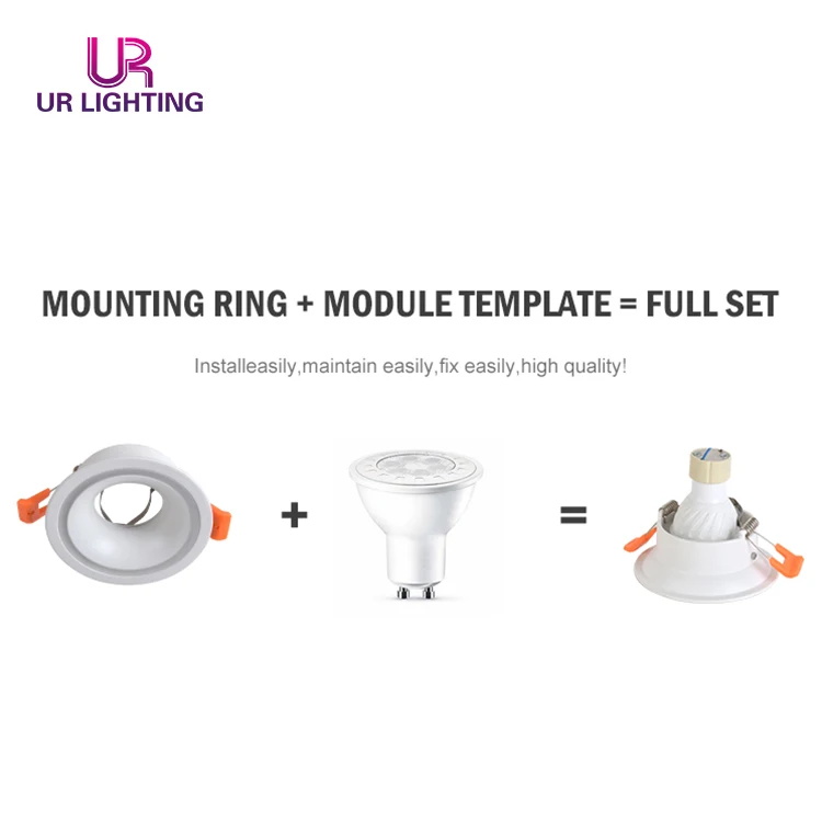 
Guangdong white black round home office GU10 fixture led spotlight housing 