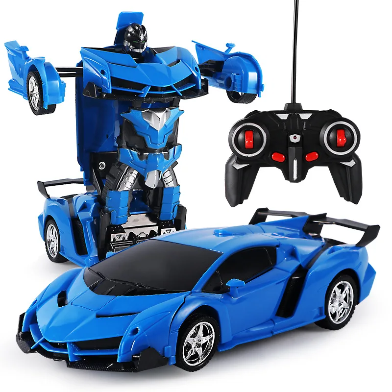 Hot Sale Rechargeable toy 1:18 one-button deformation remote control deformation car robot model car remote control toy