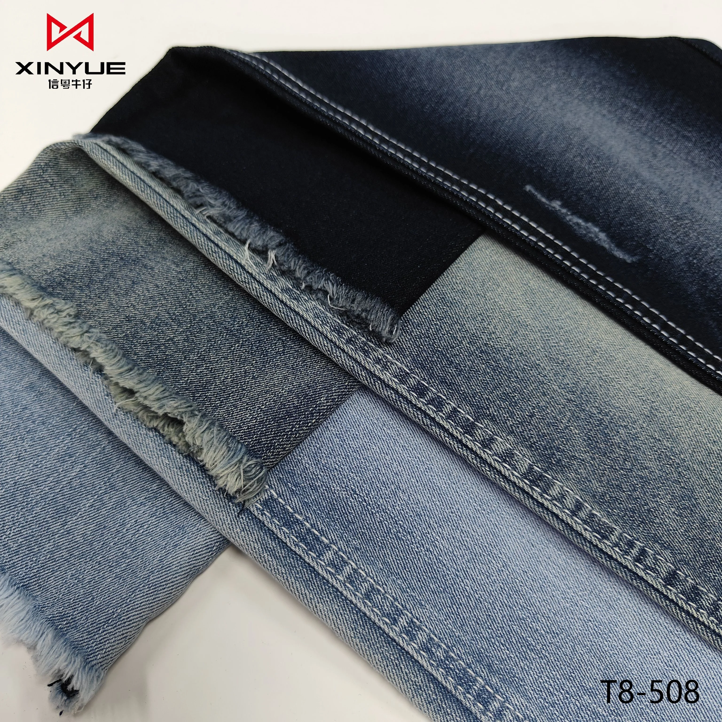 Heavy weight tr twill denim fabric rayon cotton fabric for sewing for men jeans