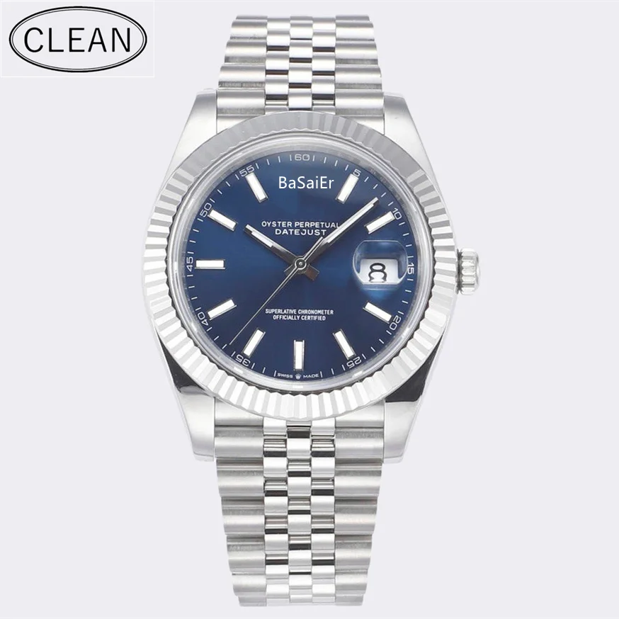 Часы Clean Factory 3235 из нержавеющей стали с сапфировым стеклом 904L, роскошные механические часы Datejjust RLX 41 мм