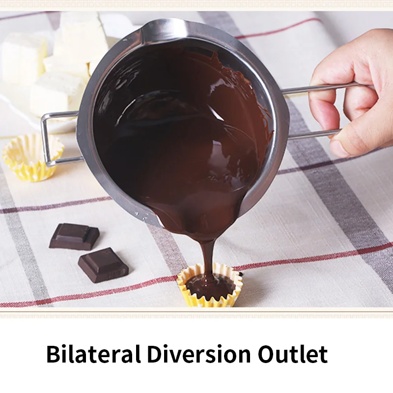 Stainless Steel Kitchen Metal Melting Pot Bowl for Chocolate Wax and Dough