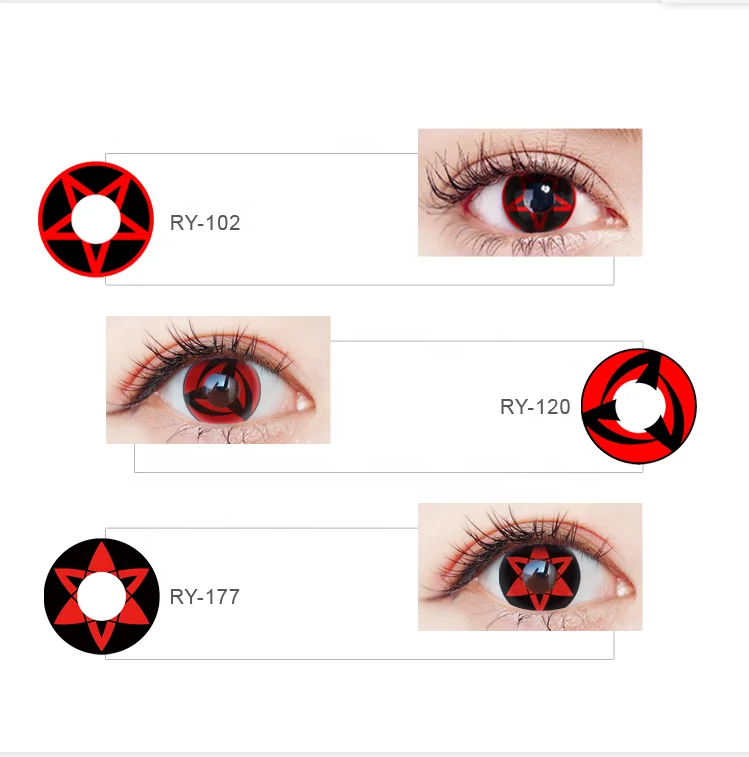 Fancylook Realcon Wholesale Halloween Sharingan Contact Lenses