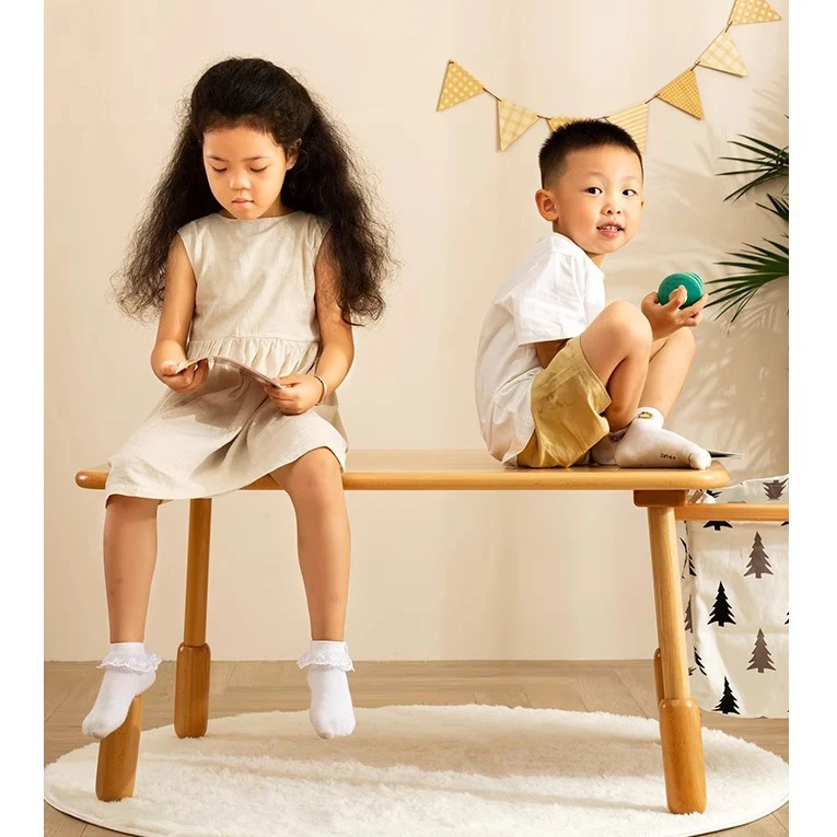 Collapsible And Removable Children Wooden Table With Drawer For Living Room Wooden Kids Study Desk