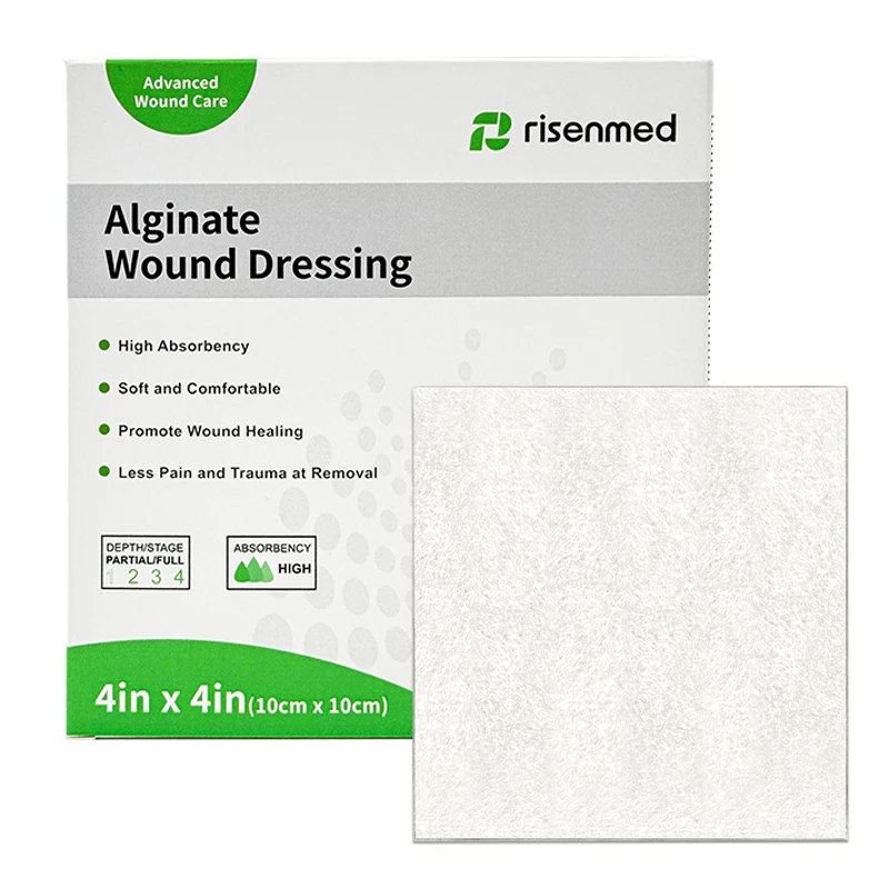Risened OEM Custom Size 20*30cm Calcium Alginate Wound Silicone Foam Dressing Functional Medical Dressing