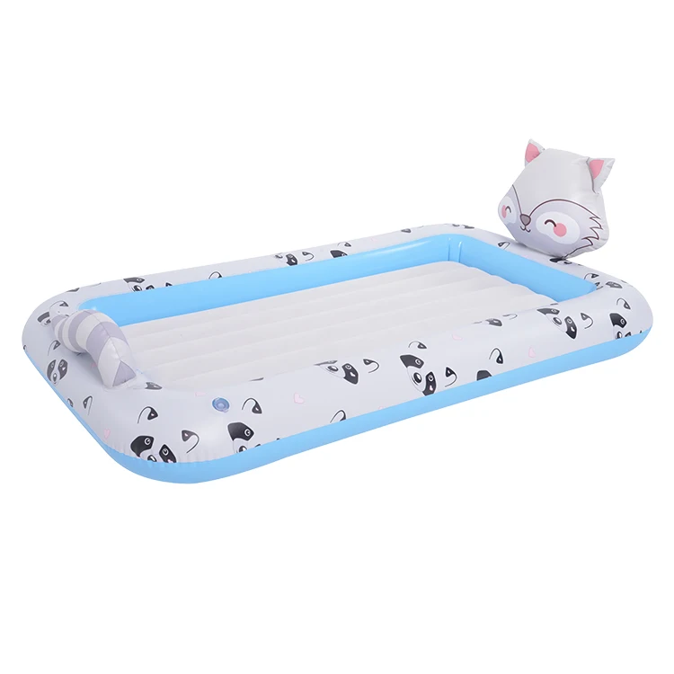 Flocked Racoon Kids Air Mattress Inflatable Toddler Travel Bed for Child