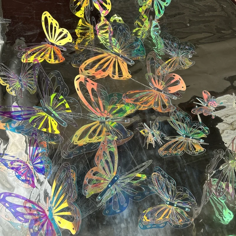 Exquisite Fashion Luminous Butterfly Ornaments High-end Laser Lights Wedding Venue Props Decoration  Lights