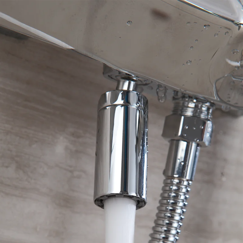 New single handle white hot and cold rain shower mixer faucet with hand shower