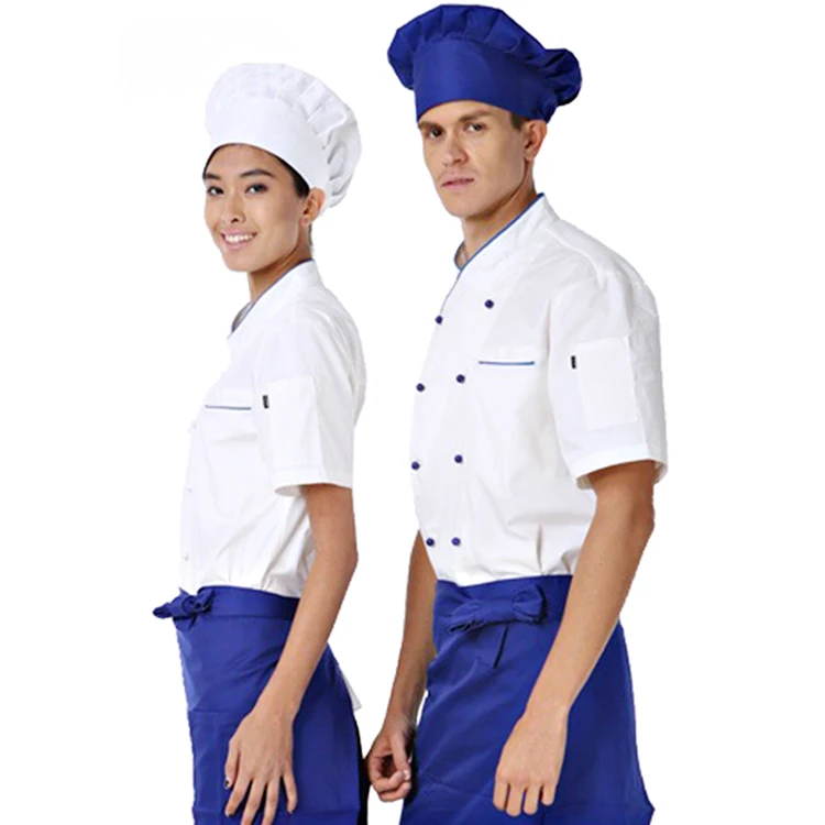 2017 New Design Short Sleeves Chef Jackets/chef uniform/Black chef coat