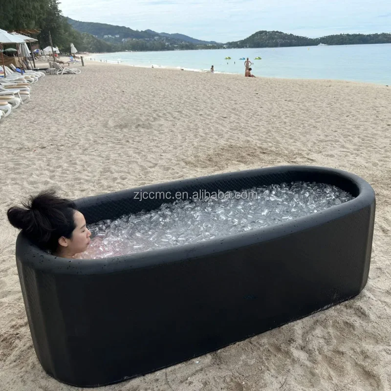 Hot Sale Ice tub Pro Drop Shipping custom Size Inflatable Ice Baths Cold Plunge Bath Adult Inflatable Bath Tub With Hand Pump
