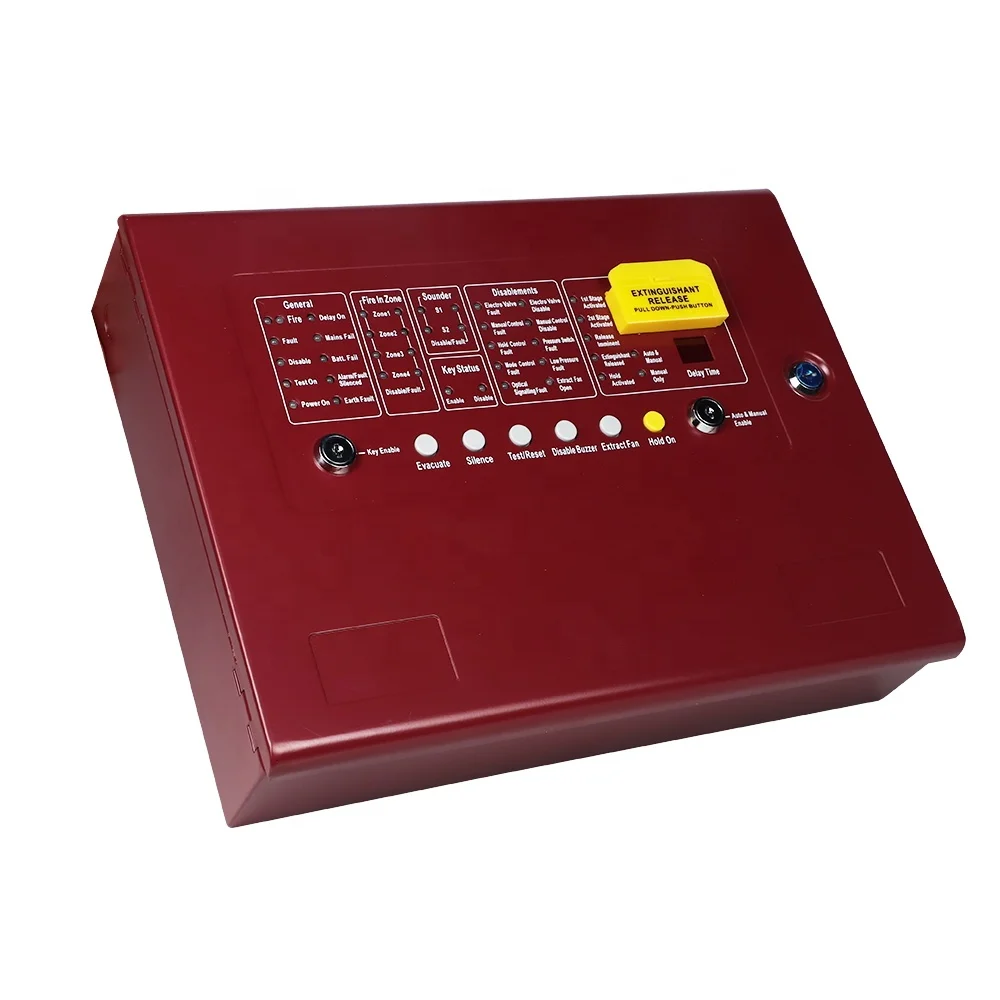 NOVOCO1230 red color clean gas fire alarm suppression system Control panel 1zone to 4zones