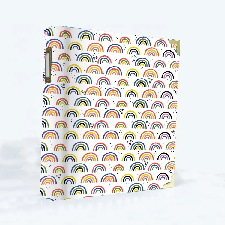Factory Custom Printing Rainbow Figure School Binder A4 File Separator Binder