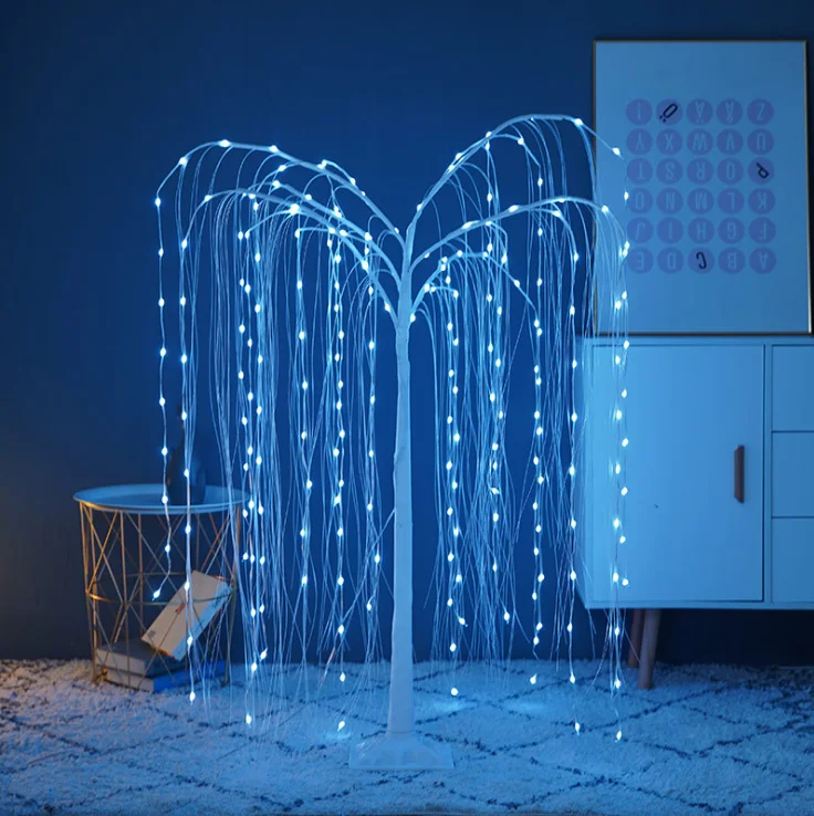 New Design Garden Multicolor Artificial Lighted Copper Bonsai Christmas Twig Willow Tree Lights