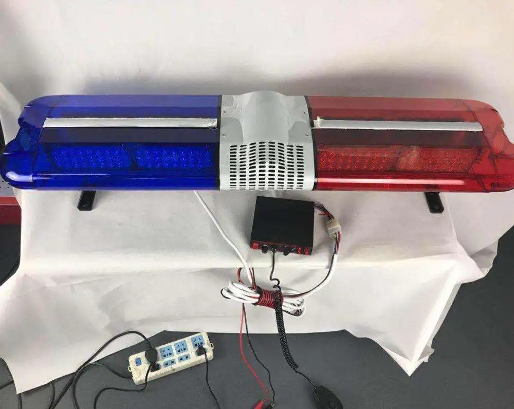 New Arrival Hot Sale LED Strobe Blue Red Light Strip with Speaker for Ambulance Security Car Warning Light