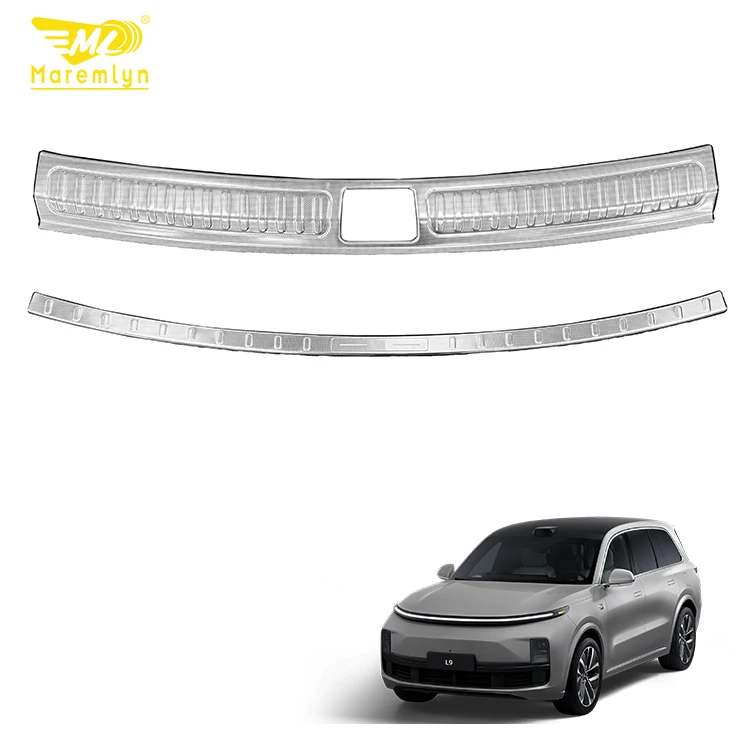 Maremlyn Inner Outer Stainless Steel Trunk Threshold Guard Plate Trunk Door Sill Protector Rear Bumper Protector For Lixiang L9