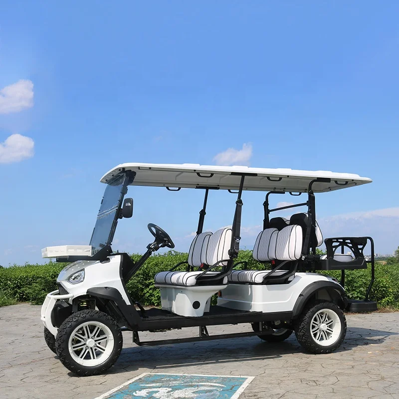 New Style 2024 Powerful 4 Wheel 48v 5kw Electric Club Car Golf Buggy Cart For Sale