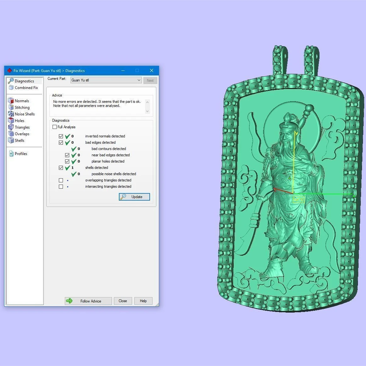 Guan Gong Guanyin Sailing Boat Exhibition Grand Men Pendant Hiphop Jewelry