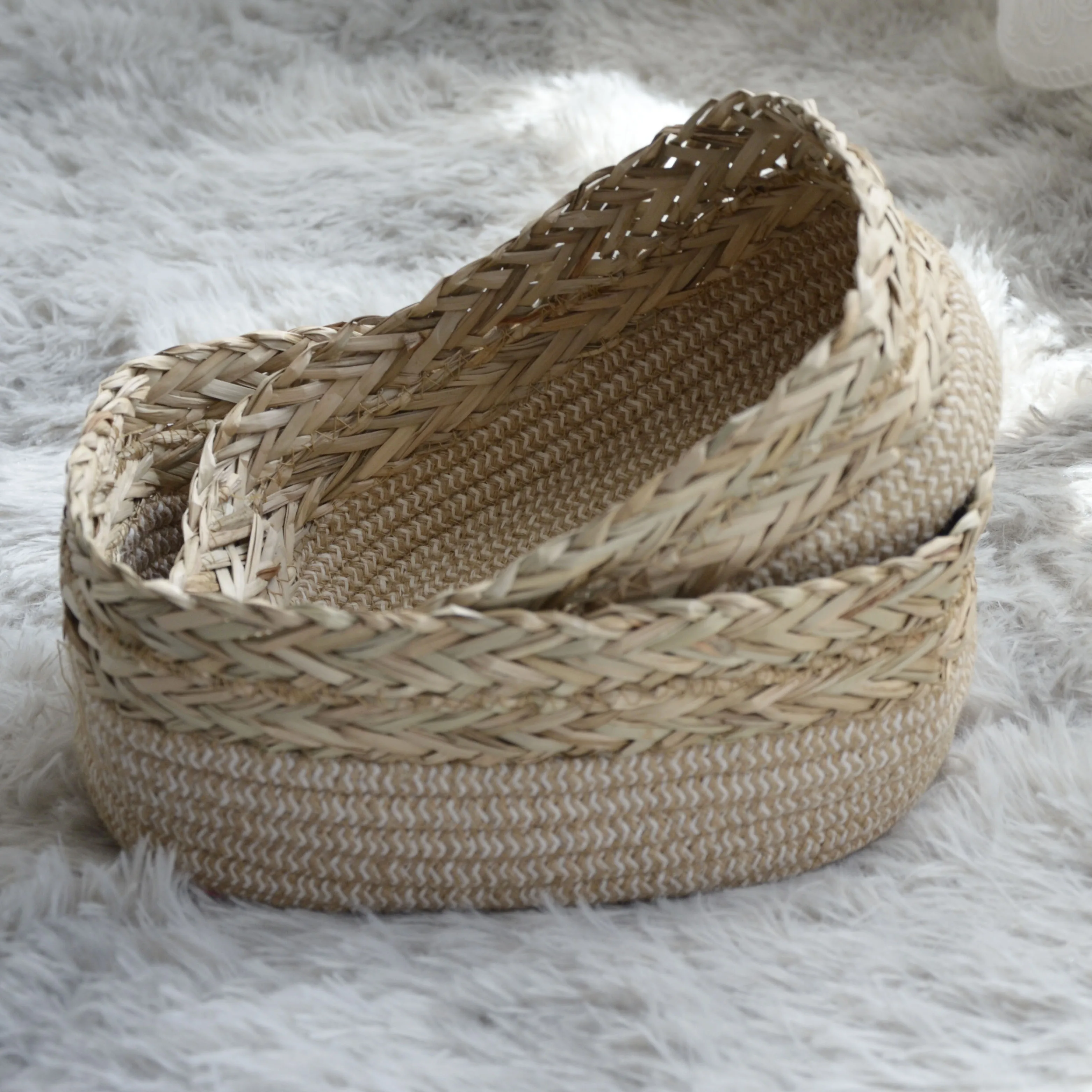 Cheap Price Eco friendly sea grass basket natural bali  mini  seagrass plant pot handmade straw storage basket for flower seagra