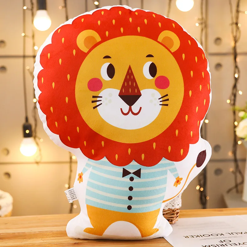 Custom Shaped Pillow Diy Personalized Plush Pillow 3D Photo Lion Tiger Bear Shaped Printable Pattern Stuffed Pillow