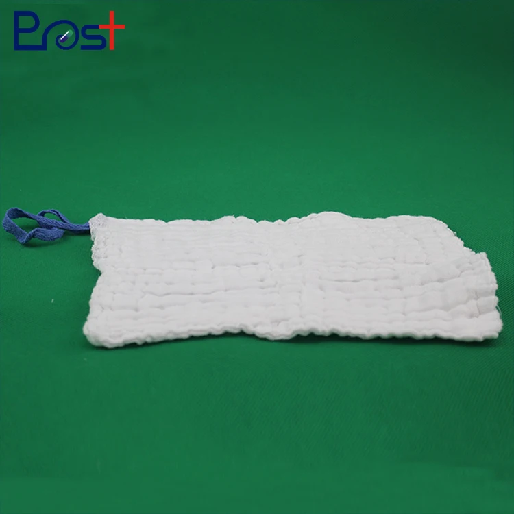 
China Manufacturing Medical Colored Sterile Surgical Swab Gauze Absorbent 