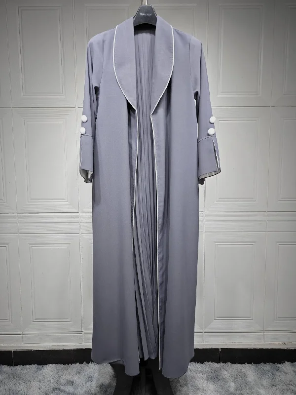 Manufacturer dubai new fashion 2024 islamic front open abaya kimono arabic style dubai muslim abaya maxi dress ladies muslim