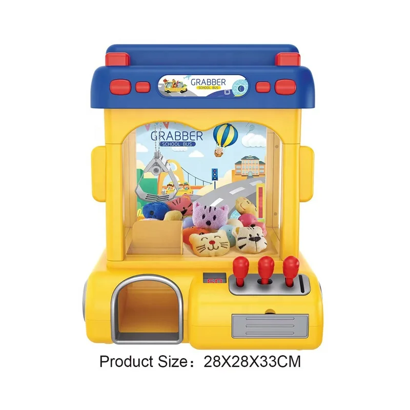Home Claw Doll Game Machine Claw Grabber Toy Electric Dolls Catcher Crane Play Set Music Light Mini Claw Machine