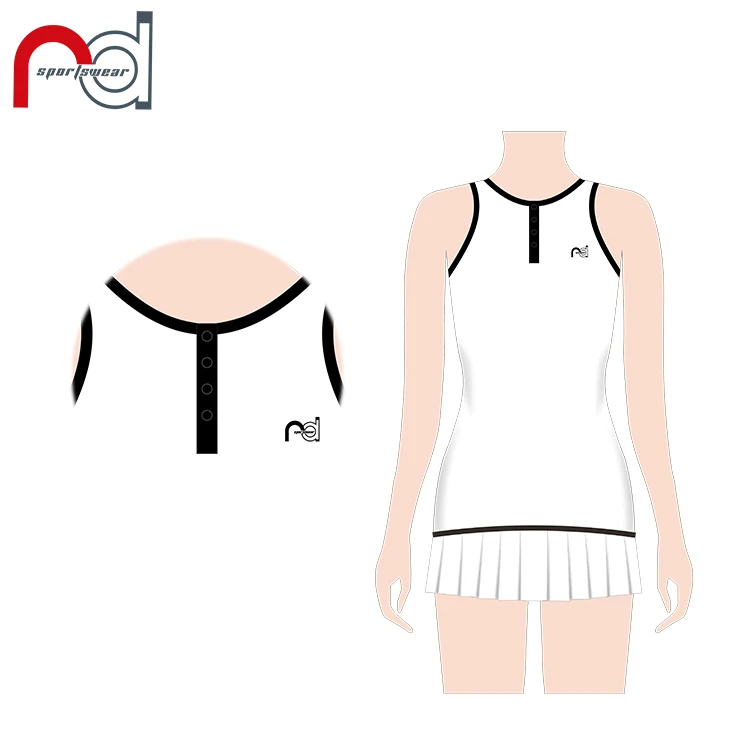 Free Custom Logo Sportswear Women tennis skirts  one piece Women Tennis Dress