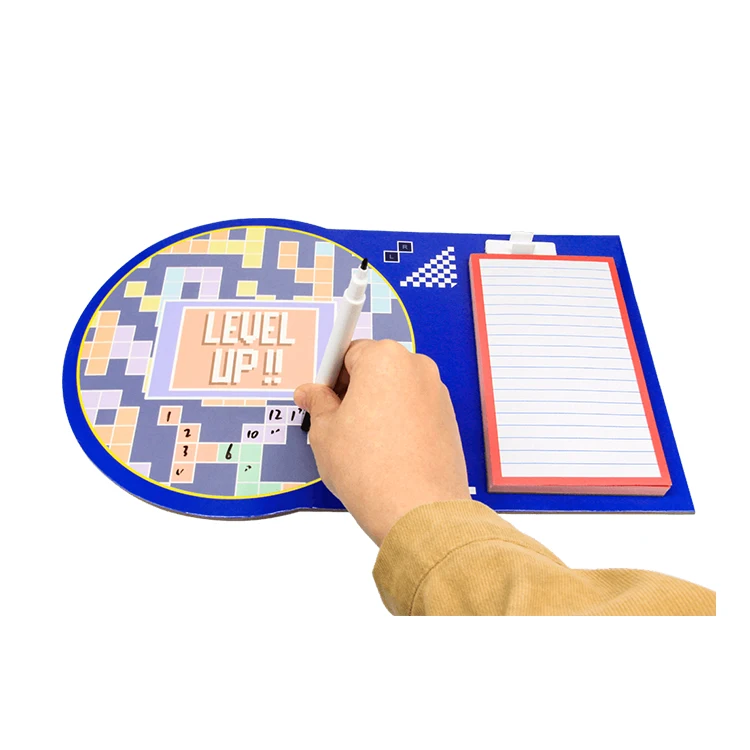 custom magnetic rewritable card board with notepad and whiteboard pen memo pad set with magnets