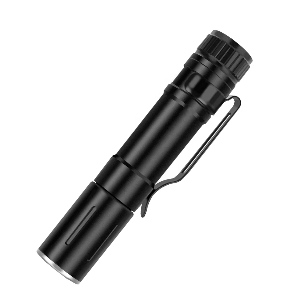 Mini LED Flashlight 3 Mode LED flashlight Torch AAA Adjustable Zoom Focus Torch Pocket Clip Lamp Penlight Waterproof For Outdoor