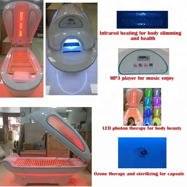 Ozone Therapy Disinfection Light Steam Sauna With Bluetooth Music Spa Capsule Slimming Machine