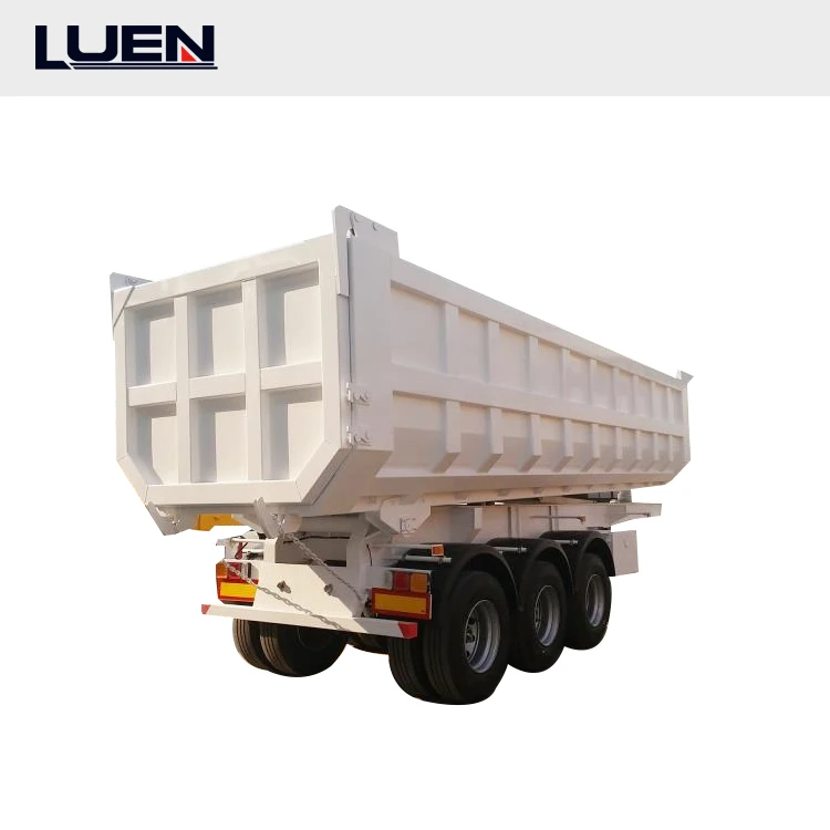 LUEN 40 To 80 Tons Dump Semi Trailer With Tractor Truck /2,3,4,5 Axles 30-45CBM Rear Dumper Tipper Semi Trailers