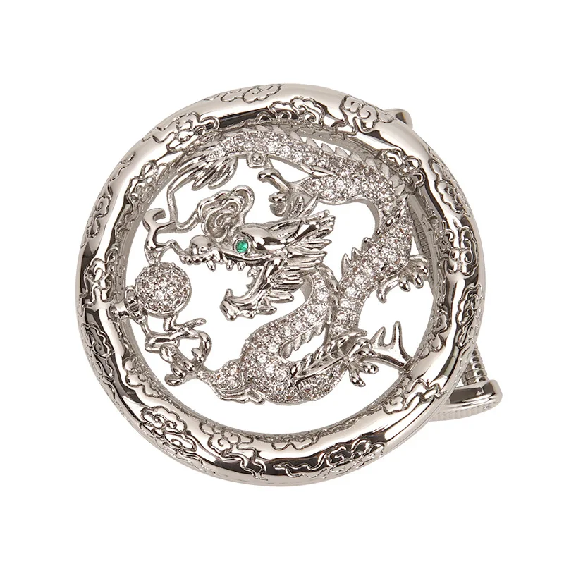 Male Classical Metal Belt Buckles Dragon Shaped Business Stainless Steel Luxury Belt Buckle