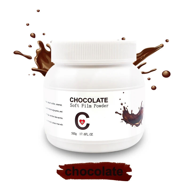 QQLR High Quality Low MOQ Organic 500ml Clay Mask Powder MOisturizing Chocolate Facial Mud Mask Powder