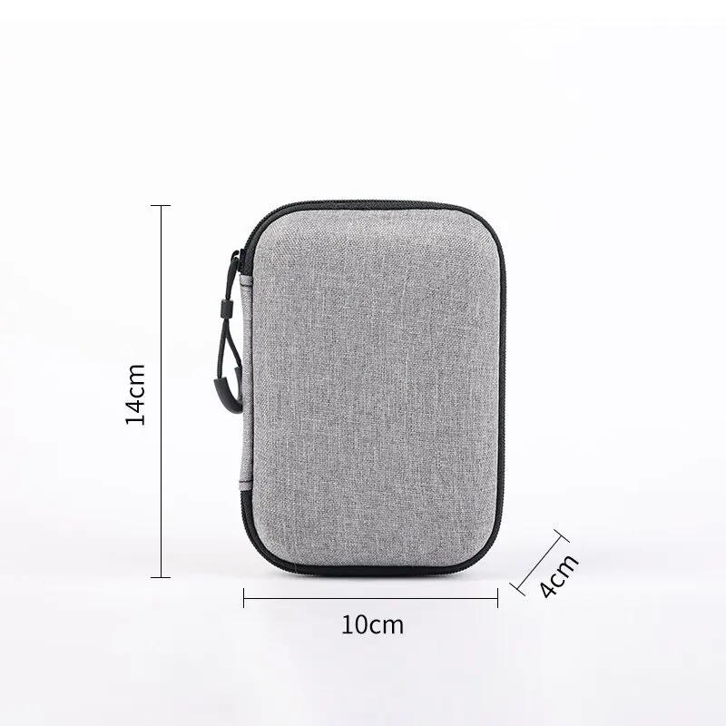 High quality protection hard eva box black zipper eva storage case custom logo eva earphone case