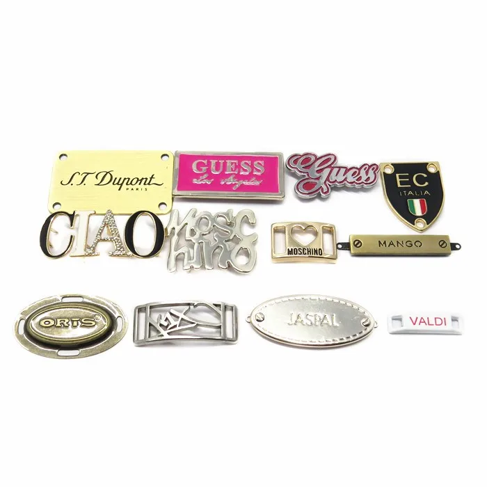 Wholesale Custom Engraving Logo Metal Logo Shoe Laces Lock Sneaker Shoelace Tag Decorations Shoelace Charm