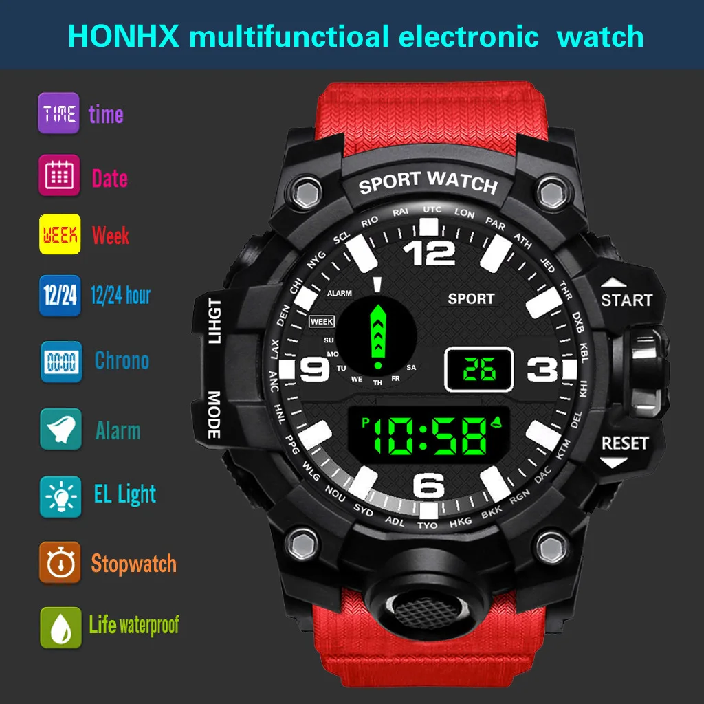 Sports Watch For Women And Men Electronic LED Digital Watch Fashion Casual Simple Silicone Female Watch