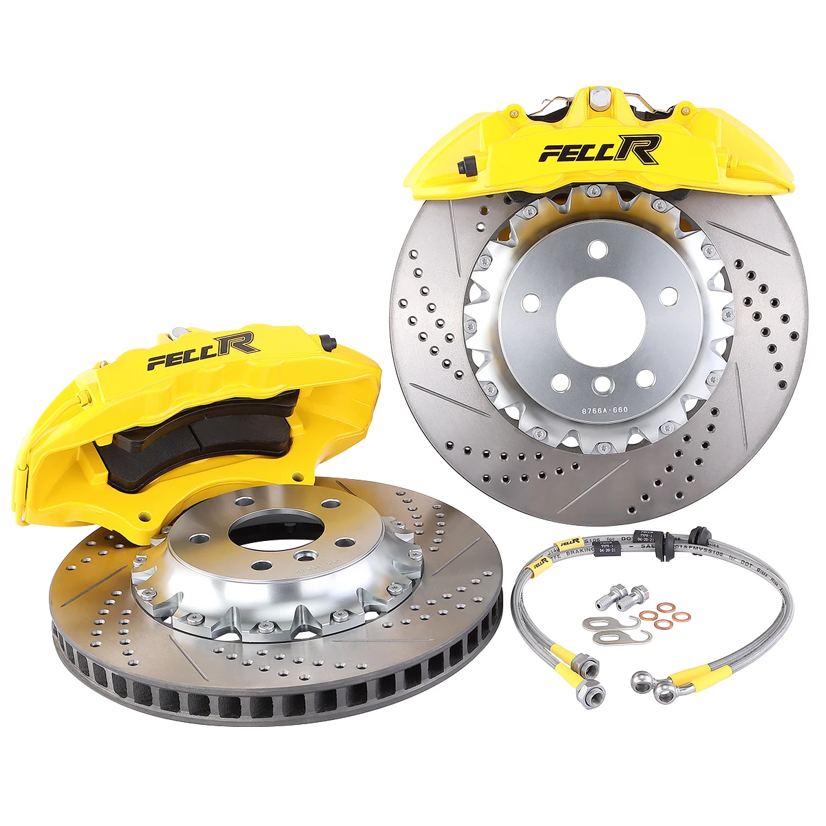 Modified Racing Brake Caliper 6 Port Caliper Sports Brake 6 Piston 355*32MM Big Brake Kits for Mazda