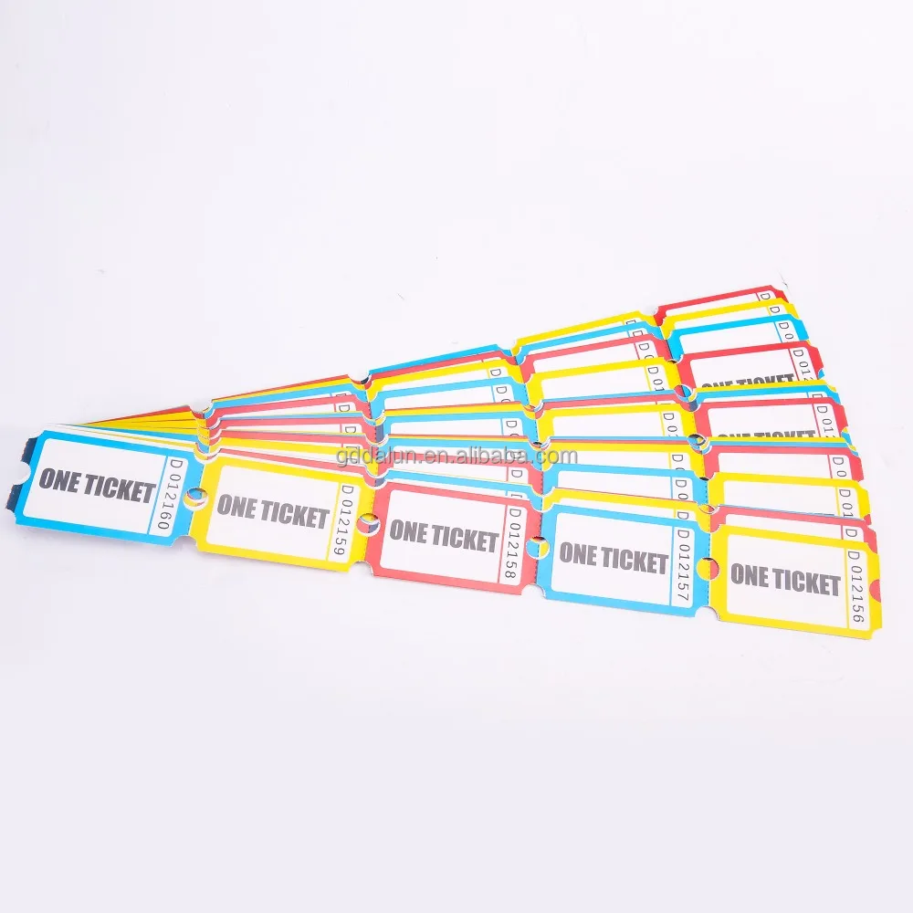 Customized Arcade Game Raffle Redemption Ticket Printing