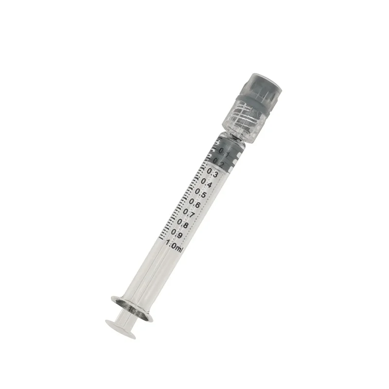 Glass syringe with luer lock for oil 1ml long prefilled cosmetic beauty syringe