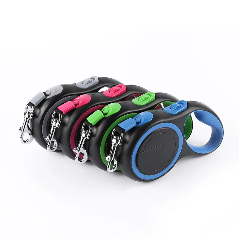 Wholesale Custom Print Outdoor Training Dog leash Nylon automatic retractable pet leash