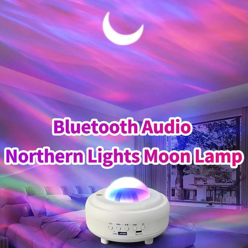 Magic Ball Northern Lights Projector Bluetooth Speaker Led Moon Lamp Aurora Proyector Light Smart Desk Lamp Home Decor Lights