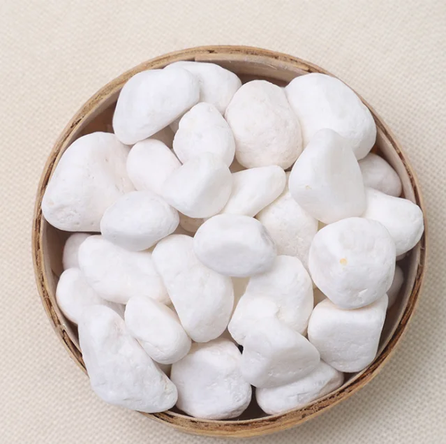 White Marble Machine Made Pebble Stone Tumbled Gravel for Walkway