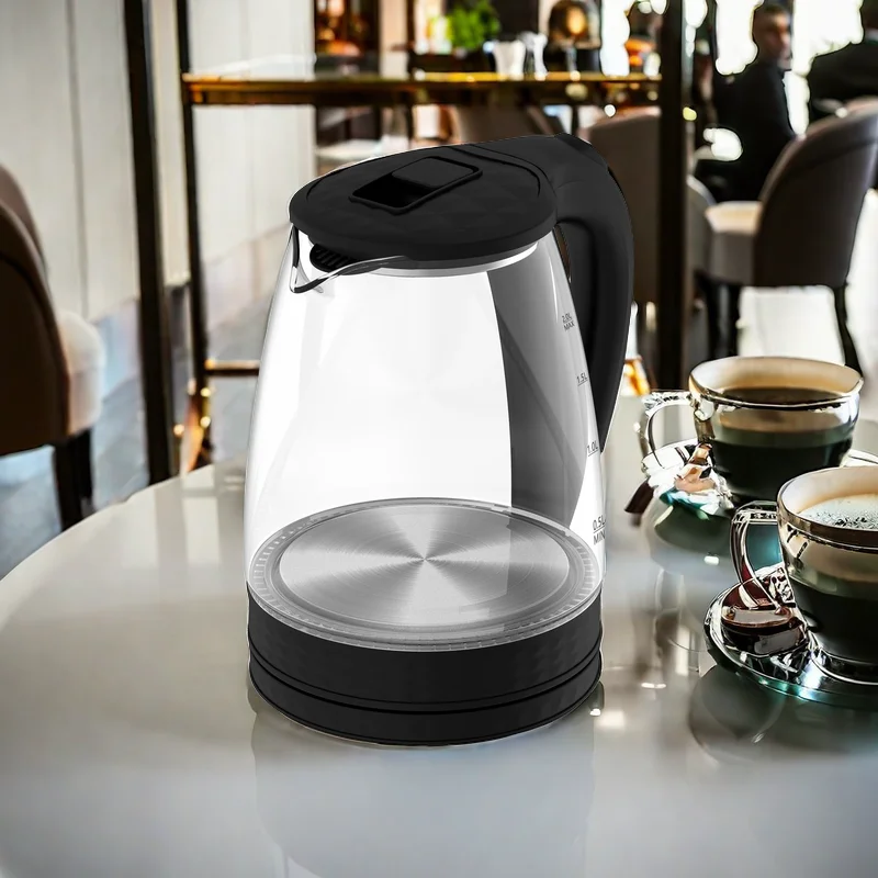 Best Price 2.0L Glass Electric WaterJug 110V/220V Glass Electric Water Tea Kettle With LED Light Ring
