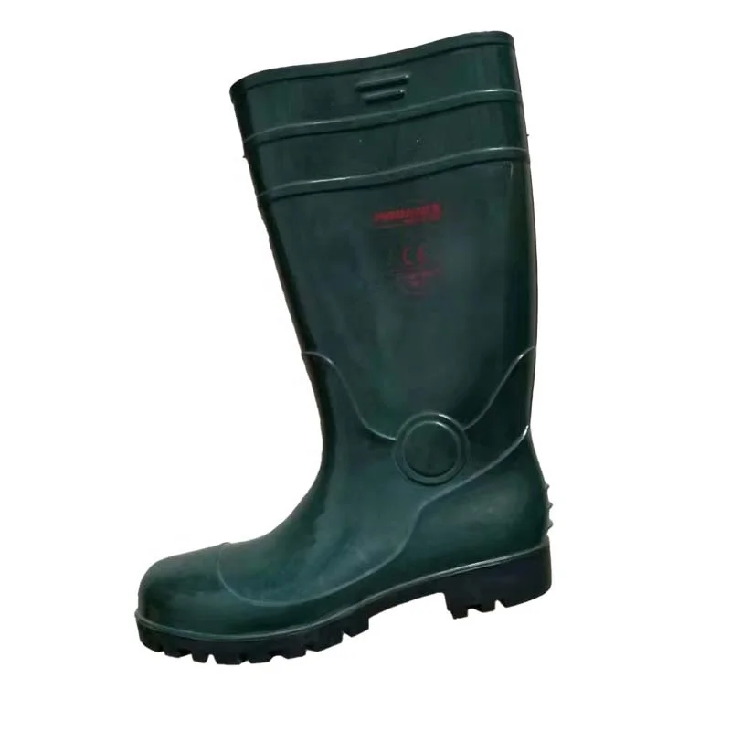 Custom Logo Knee High PVC Work Boots, Wellies Gumboots, Pvc White Safety Rubber Boots For Food Industry