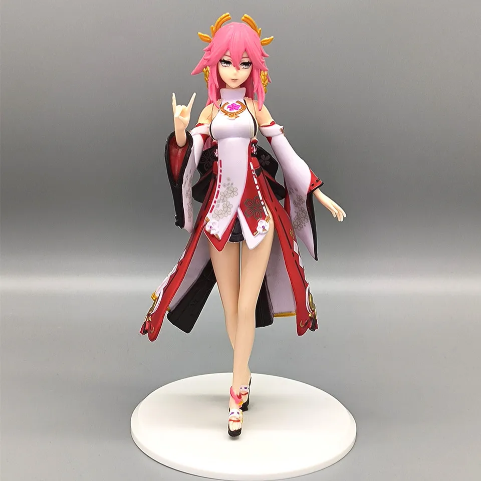 Game Genshin Impact Venti Zhongli Yae Miko PVC Anime Action Figure Toy Model