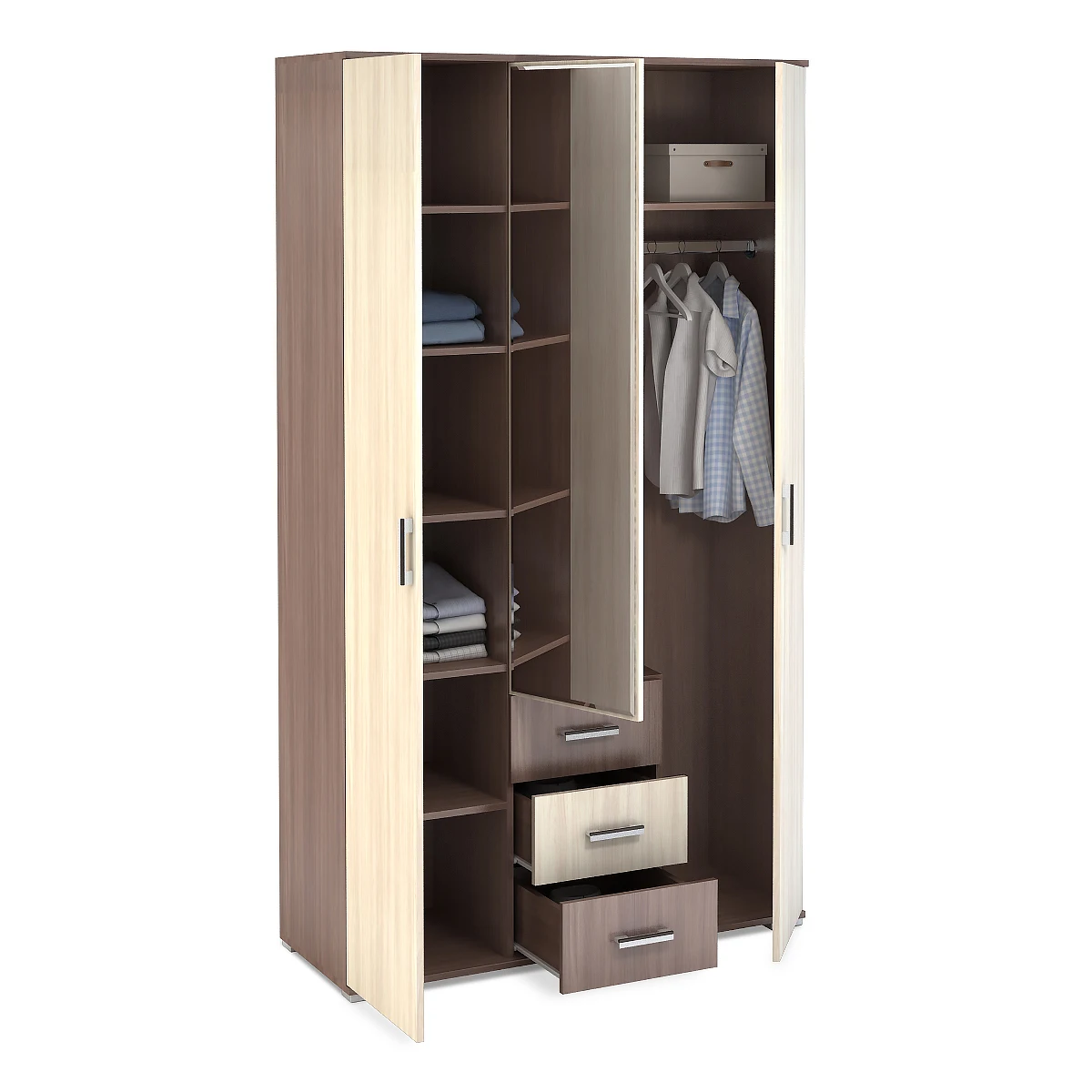 House Wardrobe Clothes Furniture for Sale Multiple doors Wardrobe Factory Wholesale Healthy life Furnishing Wooden wardrobe