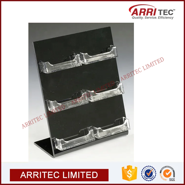 Clear Acrylic Pocket Business Card Holder for Wall Mount acrylic card display stands