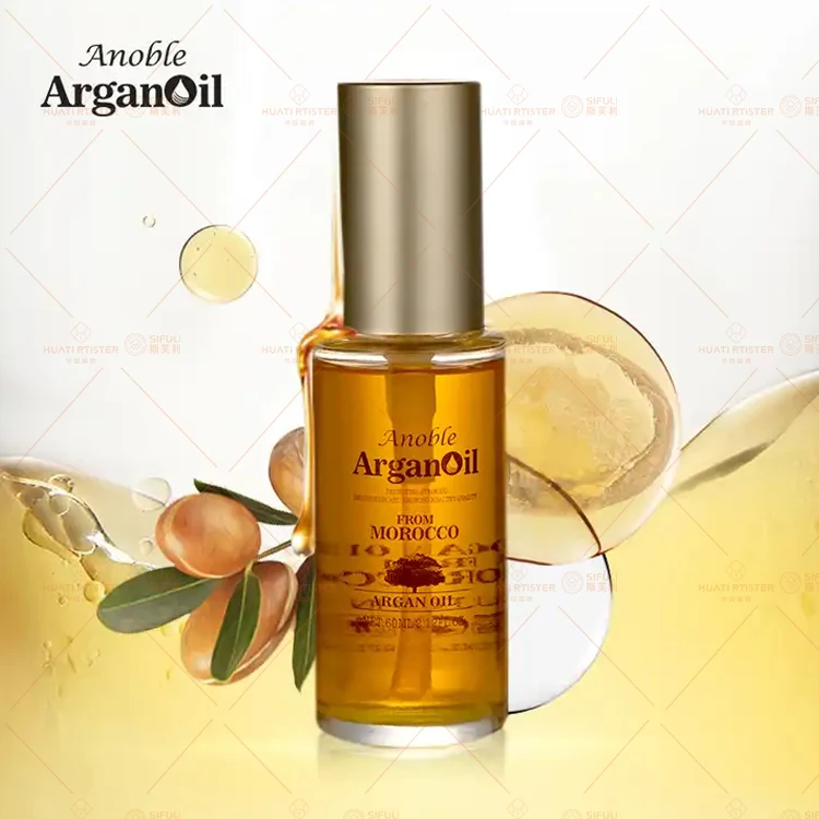 Huati Sifuli ANOBLE 800ml MOROCCO argan oil Private Label Hair Repairing Moisturizing shampoo and conditioner