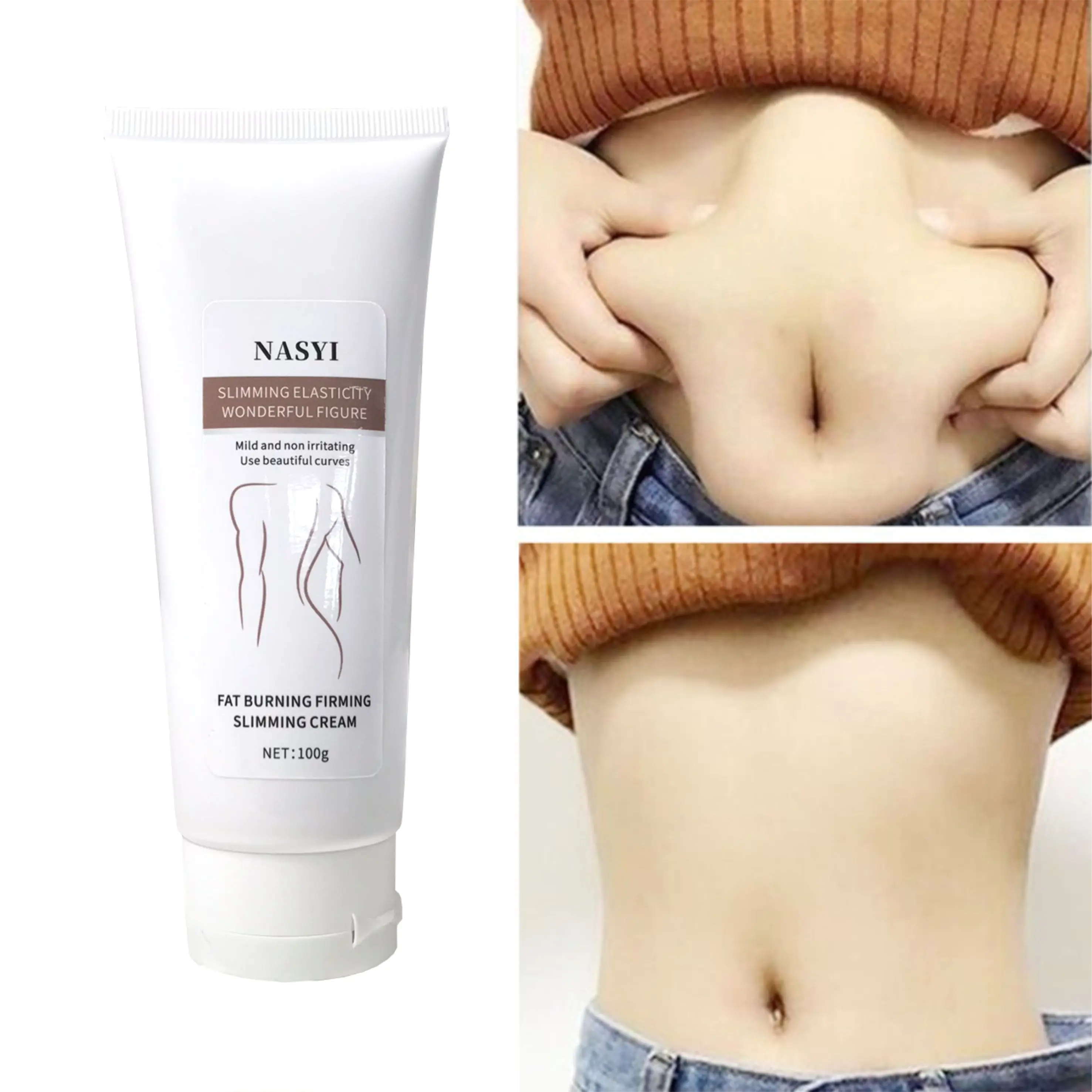 NASYI Private Label Slimming Cream Firming Shaping Belly Sculpting Body Cream Massage Oil Body Slimming Cream 100g