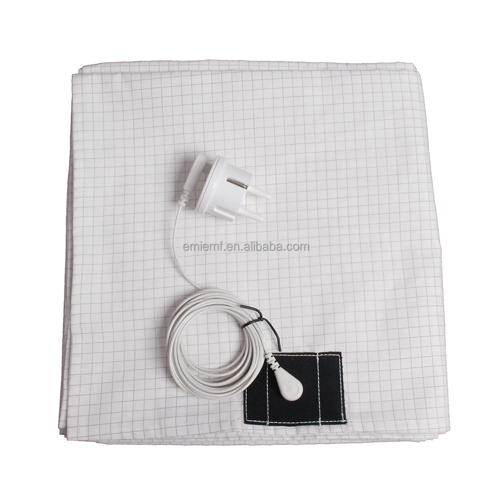 Заземляющие простыни для всех размеров матрасов, коврик для заземления для кровати 10% из серебристого волокна + 90% хлопок