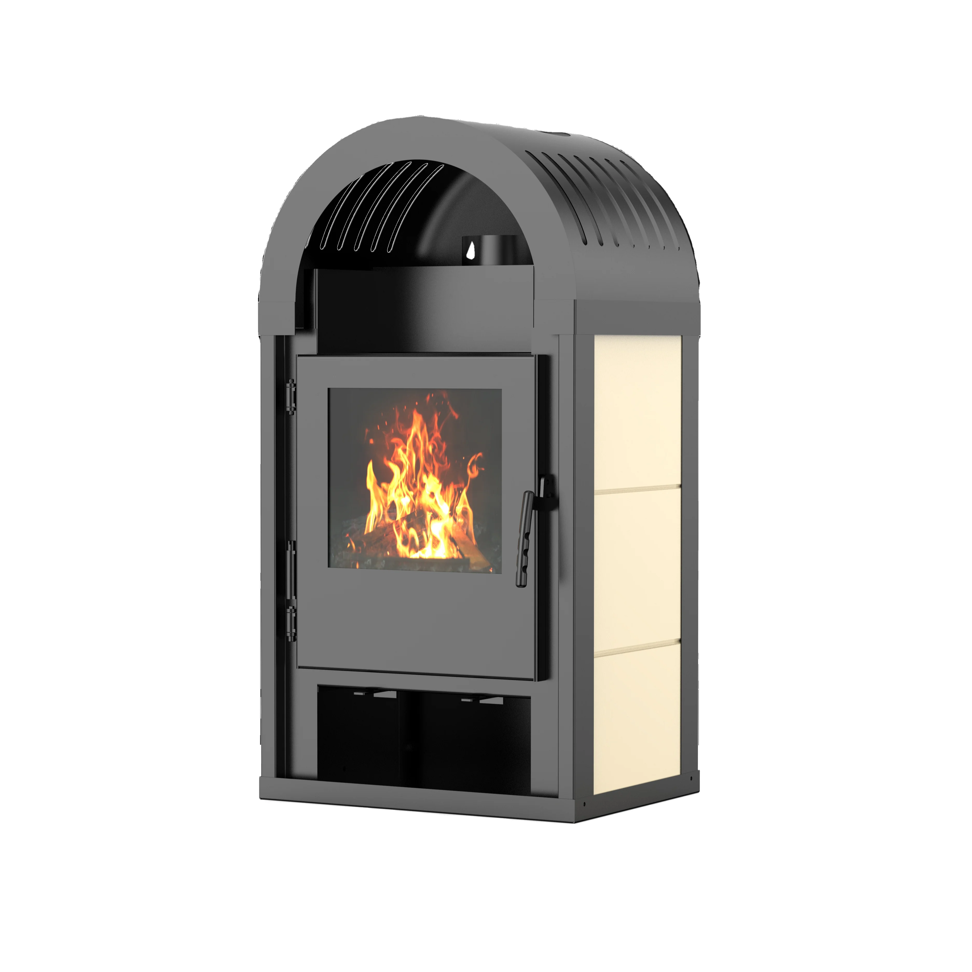 R1001A  High Quality New Design 10kw Modern Indoor Home Wood Burning Stove Wooden Fireplace Heater for House Living Room
